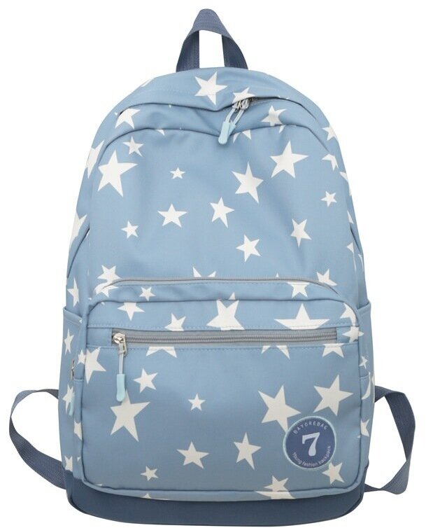 Рюкзак школьный молодежный городской Звезда, голубой