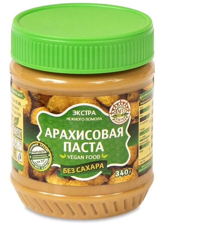 Паста арахисовая Азбука продуктов без сахара