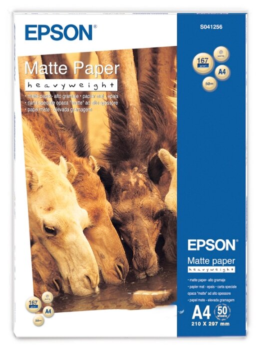 ФотоБумага для принтеров Epson Matte HeavyWeight Paper C13S041256 .