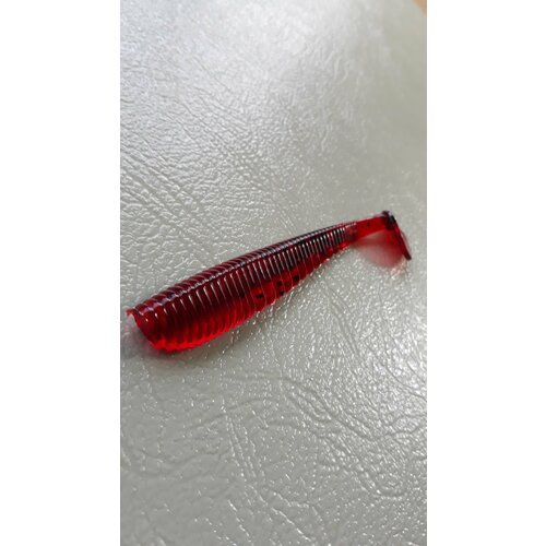 Силиконовая приманка мягкая Аваруна (Easy Shad) 100мм (5шт) Красный (Grape).