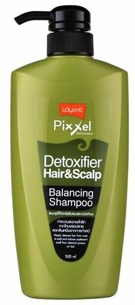 Профессиональный тайский шампунь Lolane Pixxel Detoxifier Hair & Scalp Balancing Shampoo, 500 ml.