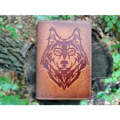 Обложка для паспорта , коричневый