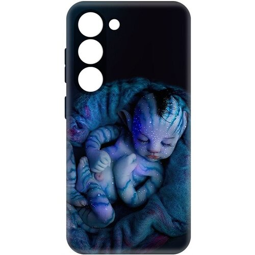 Чехол-накладка Krutoff Soft Case Аватар - Малышка для Samsung Galaxy S23 черный