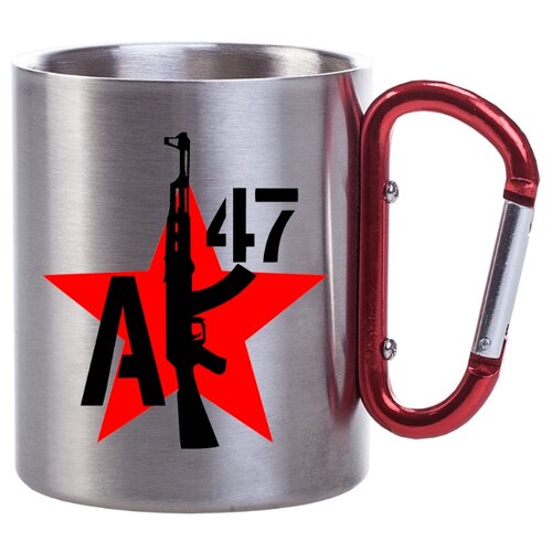 фото Металлическая кружка с карабином ак 47 drabs