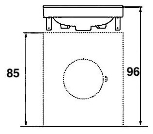 Стиральная машина Indesit IWSC 6105 (CIS) с раковиной Энигма 55