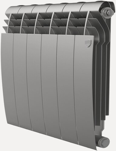 Изображение товара Радиатор биметаллический Royal Thermo BiLiner 500 /Silver Satin - 6 секц, боковое подключение