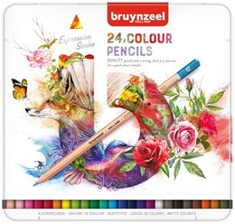 Набор цветных карандашей Bruynzeel Expression Colour 24цв в металл.кор.