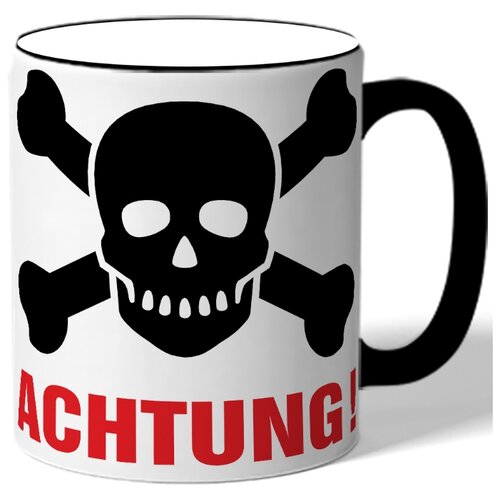 фото Кружка achtung , +череп drabs