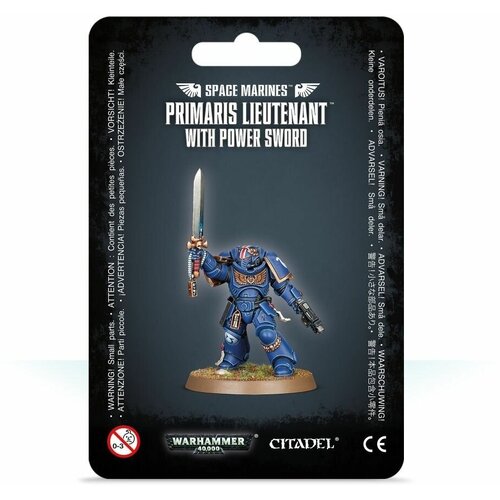 Набор миниатюр для настольной игры Warhammer 40000 - Space Marines Primaris Lieutenant with Power Sword фигурка mcfarlane toys лейтенант примарис вархаммер warhammer 40000 blood angels primaris lieutenant