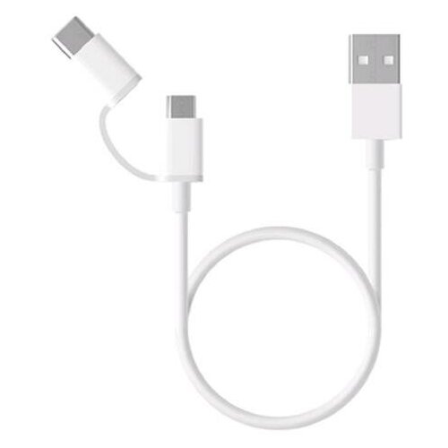 Кабель XIAOMI Mi 2-in-1 USB Cable Micro-USB to Type-C, 1 м, белый (SJV4082TY) аксессуары для компьютера xiaomi кабель mi cable type c to lightning 1 м