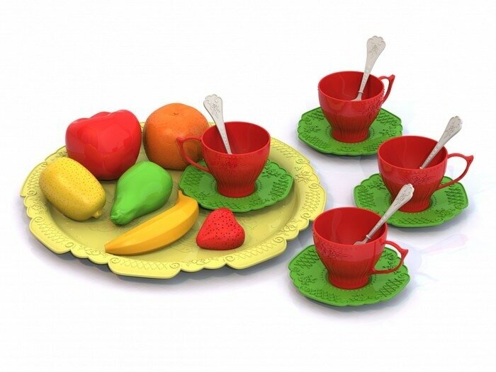Набор фруктов и чайной посуды 'Волшебная Хозяюшка' - фотография № 5
