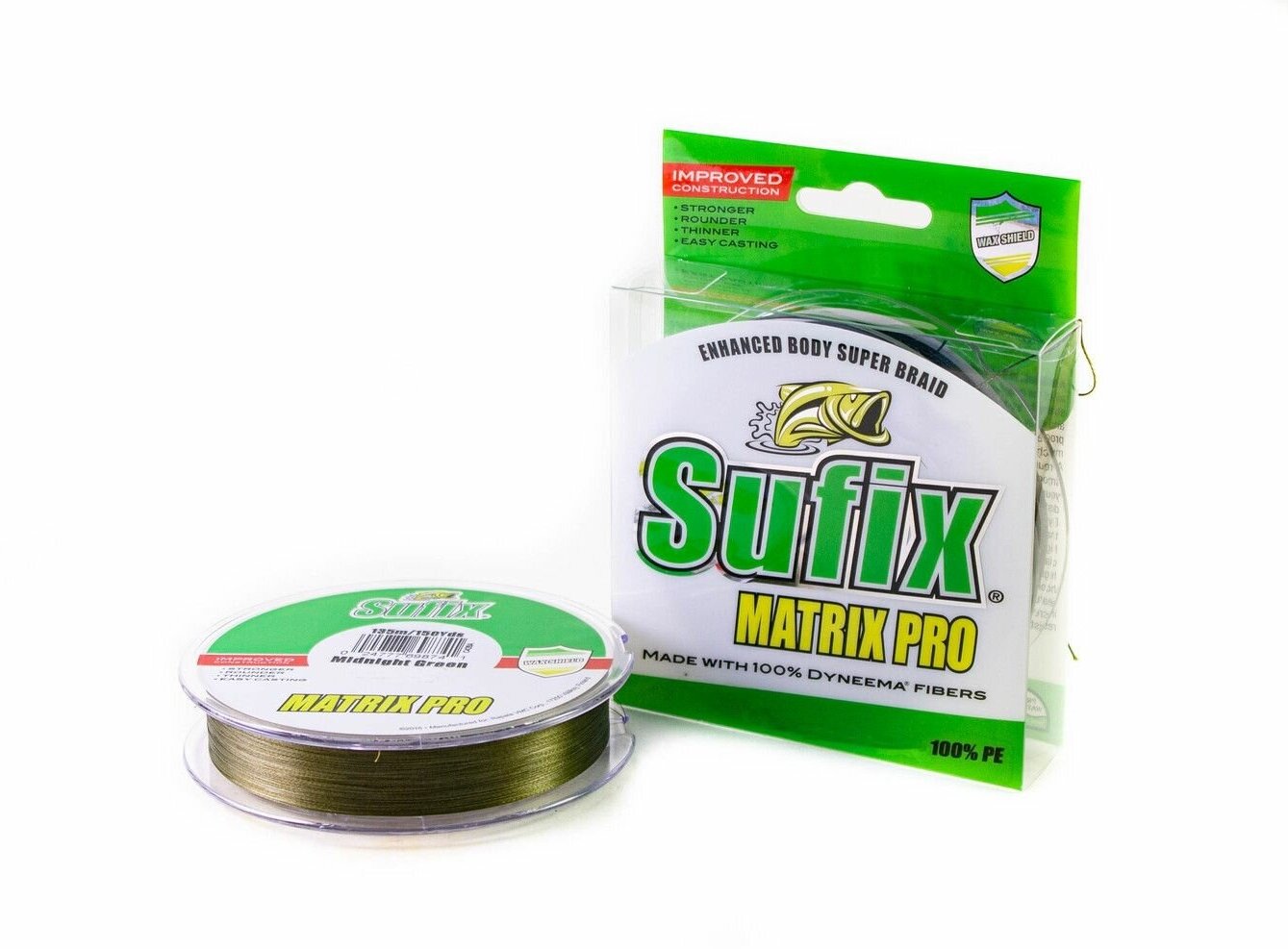 Леска плетеная SUFIX Matrix Pro зеленая 135м 0,30мм 27кг