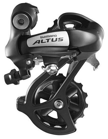 Переключатель задний Shimano Altus, M310, 7/8 скоростей, крепление на болт, черный, без упаковки