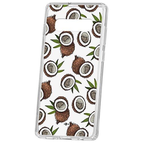 фото Чехол на samsung galaxy s10+ kruche print кокосы