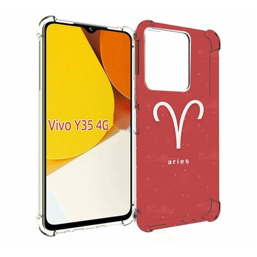 чехол mypads знак зодиака водолей 5 для vivo y35 4g 2022 vivo y22 задняя панель накладка бампер Чехол MyPads знак-зодиака-овен-5 для Vivo Y35 4G 2022 / Vivo Y22 задняя-панель-накладка-бампер