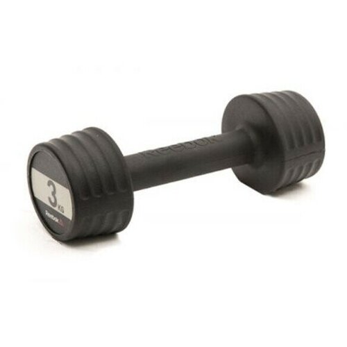 Обрезиненные гантели Reebok Dumbbell 3 кг, пара, серый