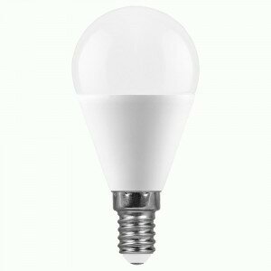 Светодиодная LED лампа Saffit шар G45 E14 15W(1275Lm) 4000K 4K матовая 92x45 SBG4515 55210 (упаковка 10 штук)