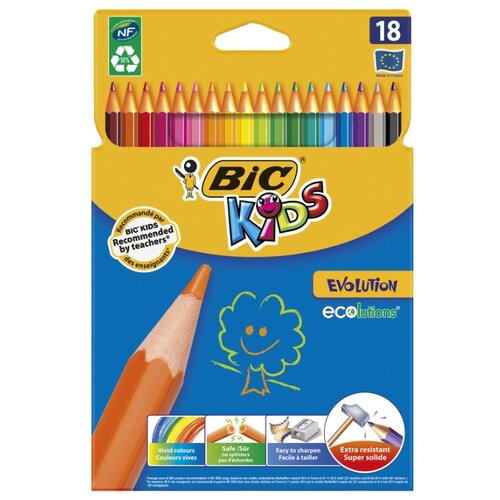 Цветные карандаши BIC Kids Evolution 18 цв