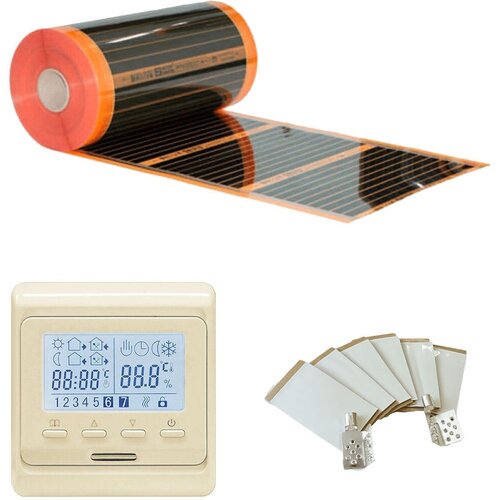 Комплект термопленка Eastec Energy Save PTC 100 ширина 1 метр длина 35 метра с электронным терморегулятором цвета слоновая кость 5390₽