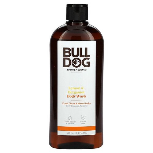 Bulldog Skincare For Men, гель для душа, лимон и бергамот, 500 мл (16,9 жидк. унций)