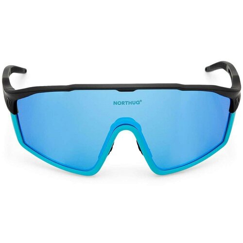 фото Солнцезащитные очки northug 114603, оправа: пластик, спортивные, ударопрочные, с защитой от уф, зеркальные, синий