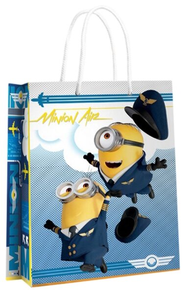 Пакет подарочный ND Play Minions 2 3D дизайн 22х31х10 см