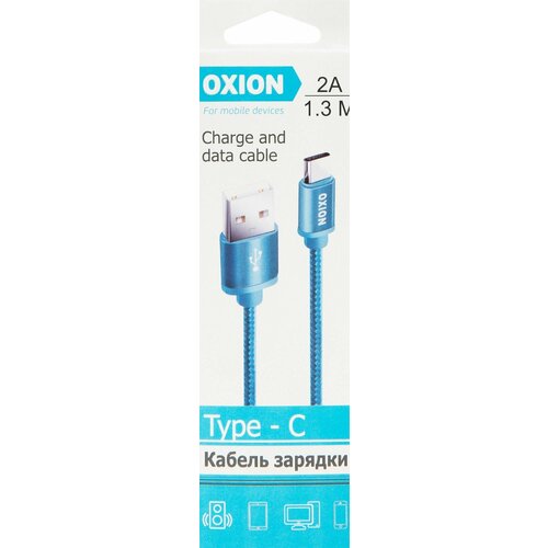 Дата-кабель Oxion DCC028 Type-C цвет синий дата кабель oxion dcc028 type c цвет белый