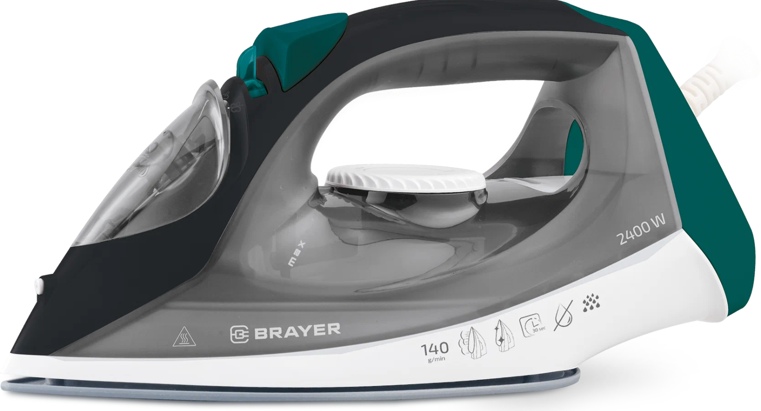 Утюг BRAYER BR4008 зеленый/серый