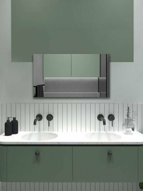 Зеркало для ванной Qwerty 60 80 горизонтальное без подсветки