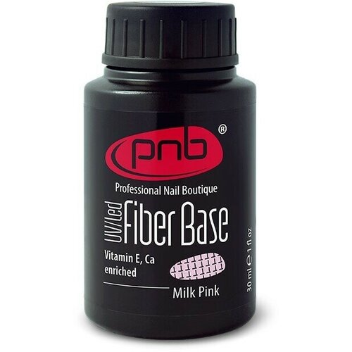 PNB базовое покрытие Fiber Base, milk pink, 30 мл