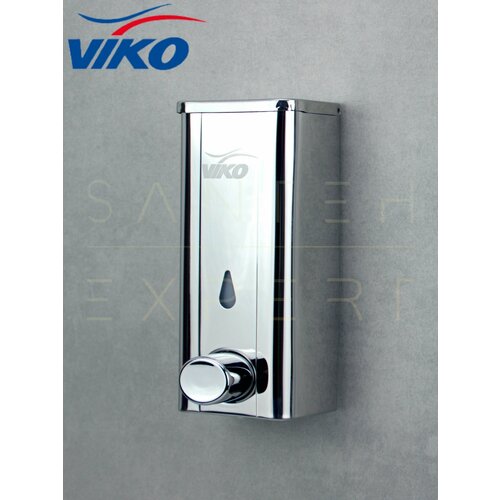 Дозатор для жидкого мыла настенный 0,4 л VIKO V-810 хром нержавейка