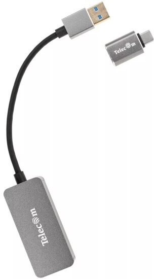 Кабель-переходник Telecom USB 3.0-->RJ-45 2.5G Ethernet, and TypeC адаптер 0.15м