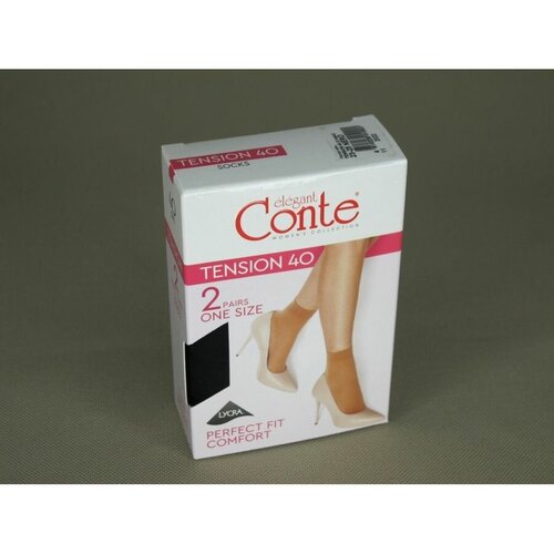 фото Женские носки conte средние, капроновые, 40 den, размер 36-39, черный