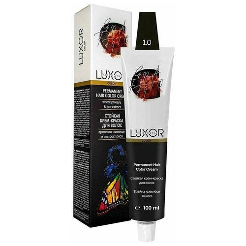 Luxor Professional Перманентная крем-краска Color 1.0 Чёрный, 100 мл