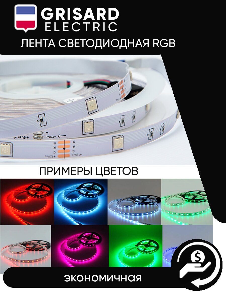 Лента светодиодная RGB LED 5метров многоцветная с пультом управления - фотография № 9
