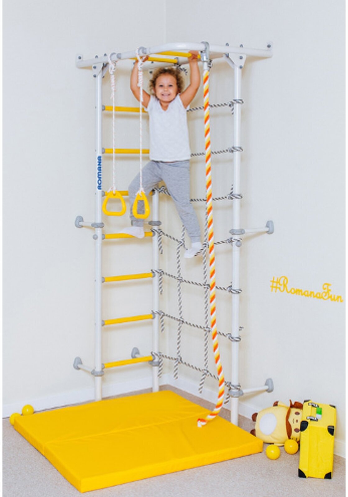 Детский спортивный комплекс ROMANA "Karusel S4", размер 112,3 х 70 см, мaксимальная нагрузка 100 кг, цвет белый