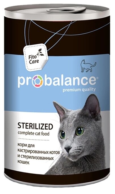 Влажный корм для стерилизованных кошек ProBalance Sterilized консервированный (банка) 12 шт. х 415 г (кусочки в соусе) - фотография № 5