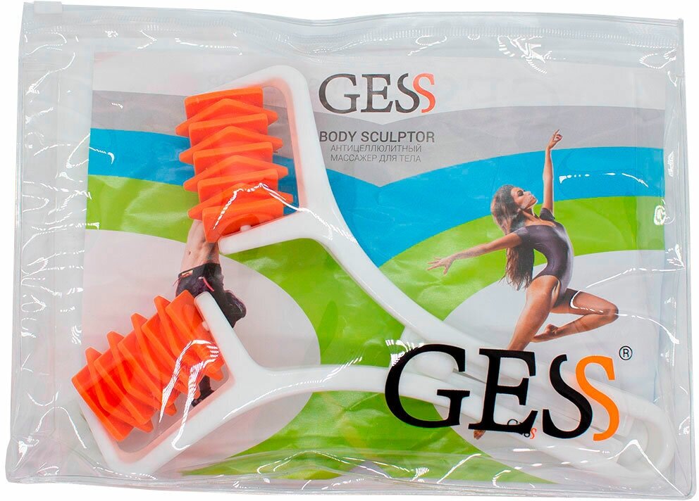 Массажер для тела GESS антицеллюлитный Body Sculptor (GESS-622), белый/оранжевый