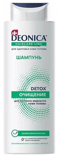 Шампунь для волос DEONICA Detox очищение 380мл 4650056499554