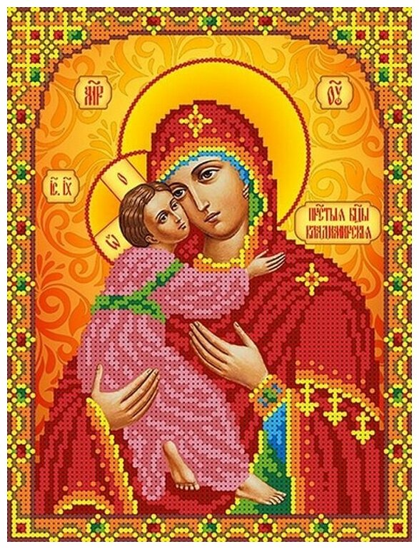 Рисунок на ткани Каролинка "Богородица Владимирская", 18,5x24,5 см