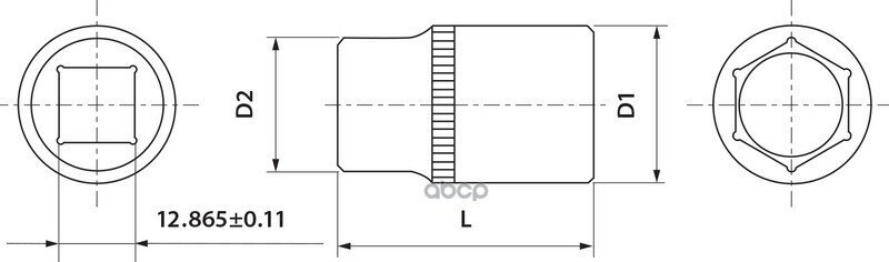 Головка Торцевая 1/2"Dr, 16 Мм THORVIK арт. FS01216