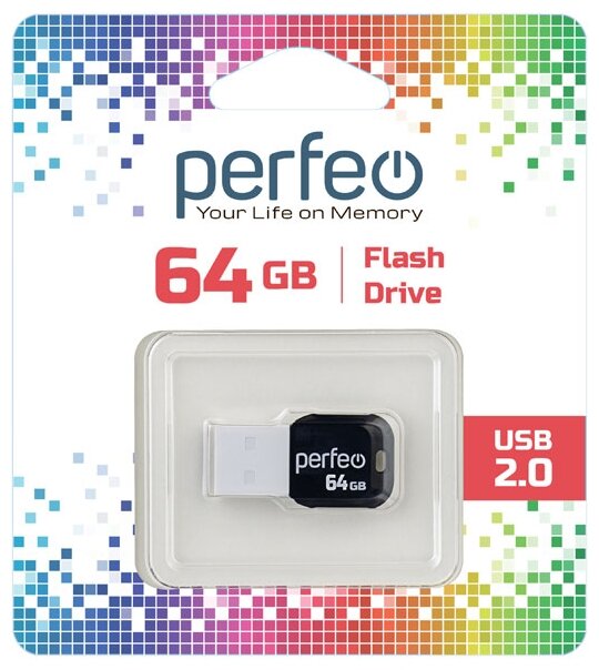 64Gb Perfeo M02 white USB 2.0 PF-M02W064