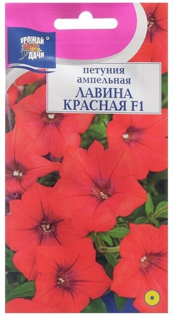 Семена цветов Петуния ампельная Лавина Красная F1 001 г в амп 2 шт