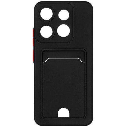 Силиконовый чехол с отделением для карты для Honor X5 DF hwCardcase-06 (black) чехол df honor x5 hwcardcase 06 black