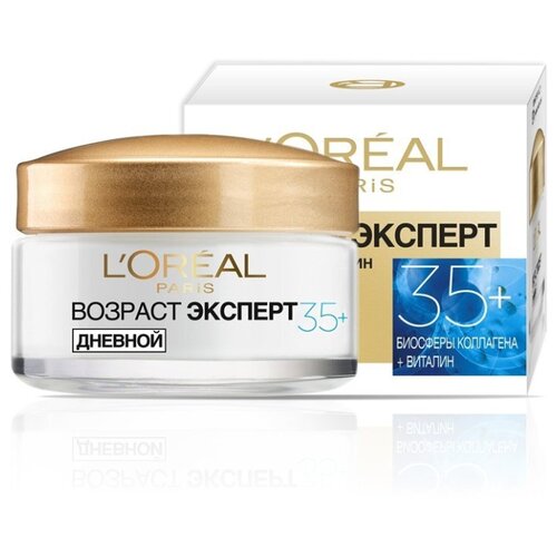 LOreal Paris Крем для лица дневной увлажняющий уход против морщин Возраст эксперт 35+, 50 мл