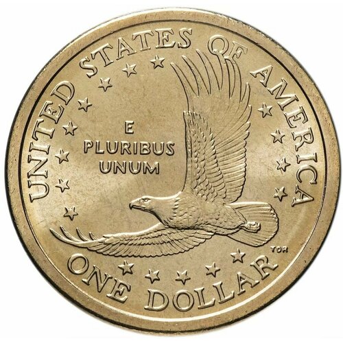 Монета 1 доллар Парящий орел. Сакагавея. Коренные американцы. США Р 2008 UNC клуб нумизмат монета доллар америки 2001 года серебро коренные американцы