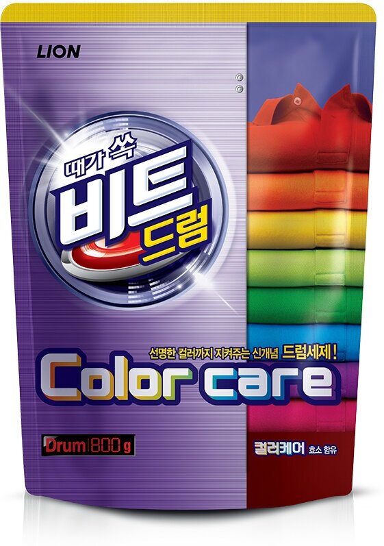 фото Порошок стиральный LION BEAT DRUM COLOR CARE концентрированный 800 г
