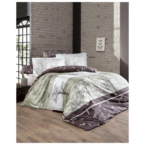 фото Постельное белье "do&co delux doga" из сатина; арт: 10503-коричневый; размер: евро do & co