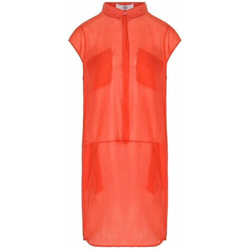 Рубашка  Iceberg, нарядный стиль, короткий рукав, полупрозрачная, размер 42, оранжевый