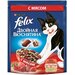 Сухой корм FELIX Двойная Вкуснятина для взрослых кошек, с мясом, Пакет, 300 г, 10 шт